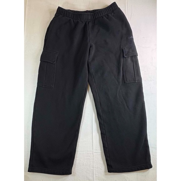 TNA Pants - Aritzia TNA Sweatfleece Cozy Fleece Mega Cargo Sweatpants Small Black Joggers